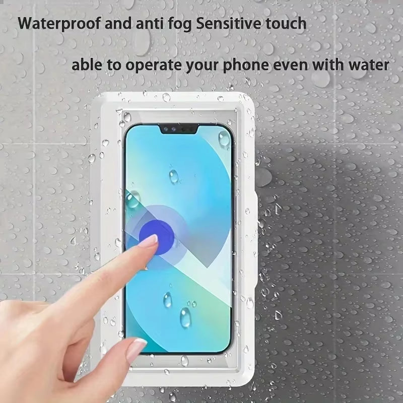 Transform Your Shower Experience with the Fixed Waterproof and Anti-Fog Mobile Phone Case - Perfect for Hands-Free Use!